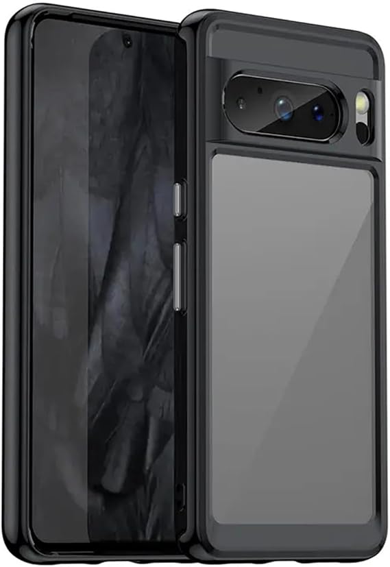 Microcase Google Pixel 8 Pro Shield Serisi Darbeye Dayanıklı Yarı Esnek Plastik TPU Kılıf - AL8100 (Füme)