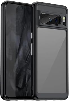 Microcase Google Pixel 8 Pro Shield Serisi Darbeye Dayanıklı Yarı Esnek Plastik TPU Kılıf - AL8100 (Füme)