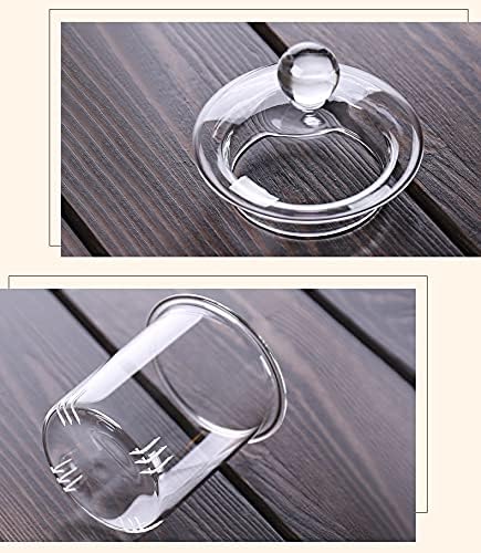 Miniatura 3 de Sun's Tea Tetera de vidrio de borosilicato ultra transparente de 22 onzas (20.3 fl oz) con infusor de vidrio transparente, para té suelto, té en