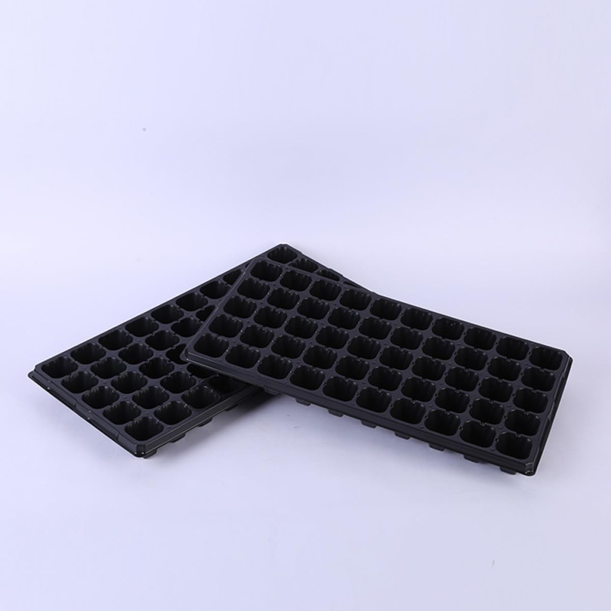 Homoyoyo 6 Bandejas de Germinación para Semillero, PVC Negro, 50 Cavidades, Múltiples Ranuras, para Plantas y Flores Pequeñas en Vivero y Cultivo