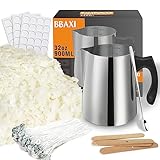 BBAXI Candle Making Kit, Including 32oz/900ml Candle Making Pouring Pot, 16oz Natural Soy Wax, 4Pcs