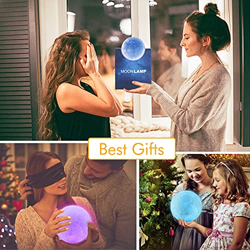 Sliding Control Moon Lamp, Logrotate 2021 Upgraded Version 7.1In Moon Light, 18 Colors Moon Night Light With Unique Stand, Sliding Control, Timing, Usb Rechargeable, Best Gifts For Parent Friend Lover #TOP5