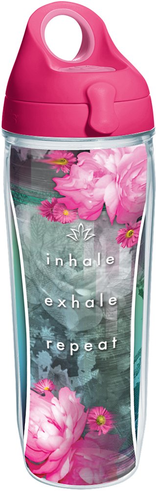 Tervis Inhale, Exhale, Repeat Insulated Tumbler, 24oz Water Bottle, Clear - Tritan