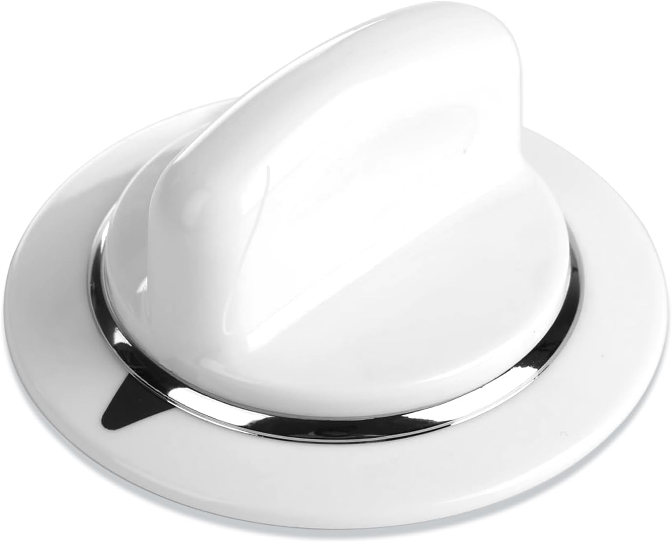 WE1M654 Dryer Timer Control Knob with Metal Ring for General Electric GE Kenmore Sears RCA Hotpoint Dryer, Replaces AP3995088, 1264290, AH1482197, EA1482197, WE1M443, WE01M0443(White)