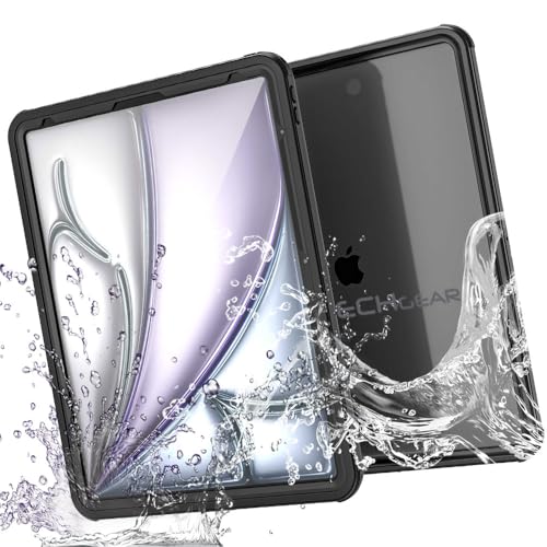 TECHGEAR Waterproof Case for Apple iPad Air 13 M3/M2 (2025/2024) [Poseidon] Slim Rugged Armour Shockproof Waterproof Case with Built-in Screen Protector + Stand & Strap