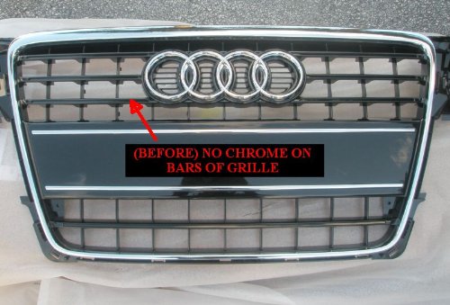 312 Motoring Fits 2009-2012 Audi A4 A5 Chrome Trim For Grill Grille 2010 2011 09 10 11 12 #TOP1