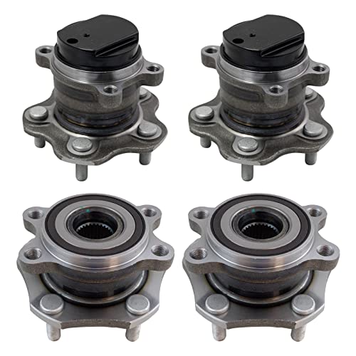 Image of TRQ 2 Piece Wheel Bearing & Hub Assembly Set Compatible with 2014-2020 Nissan Rogue 2017-2022 Rogue Sport