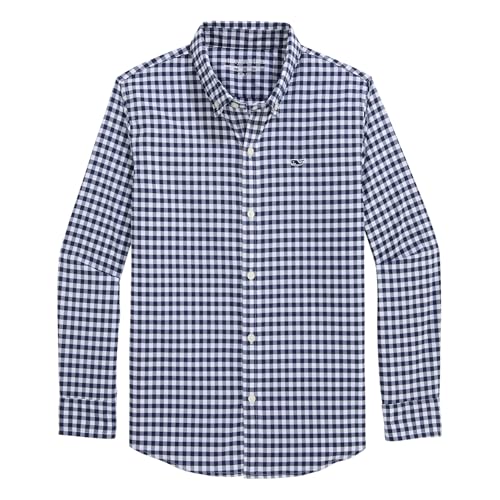vineyard vines Boys Mainsail Gingham Featherweight Performance Shirt