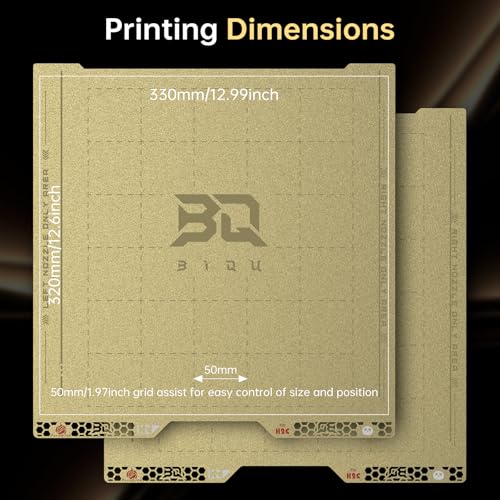 Image of BIQU PyroGrip Double Side Textured PEI Compatible with Bambu-Lab H2C 3D Printer 355x346mm PEI Spring Steel Build Plate Flexible Sheet Print Bed Removable Surface Platform