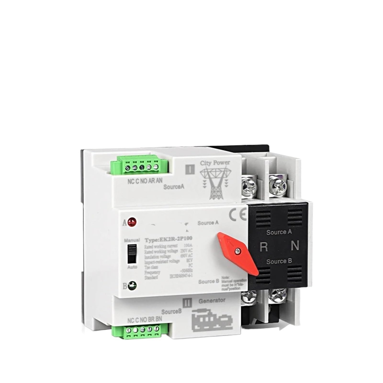 Commutateur de transfert automatique double alimentation inverseur 4P - 3