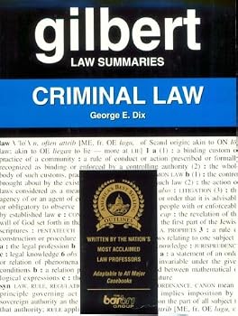 Paperback Gilbert Law Summaries: Criminal Law Book
