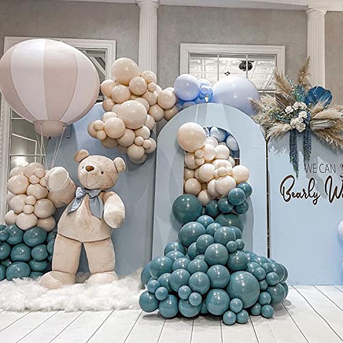 Slate Blue Balloons 12 Inch 50 Pcs Baby Shower Party Balloons Happy Birthday Decoration Gender Reveal Wedding Balloons #TOP4