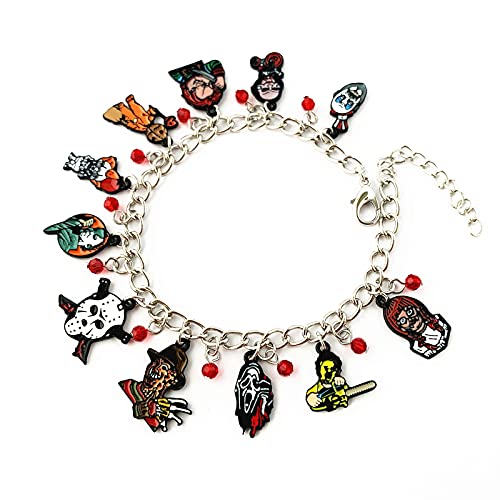 Hsyletb Halloween Jason Voorhe Fredy Kruege Michael Myrs Horror Charm Bracelet Gifts For Girl Woman #TOP3