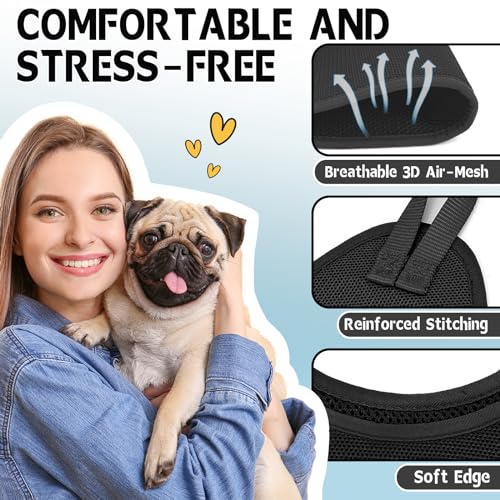 Image of Supet Dog Grooming Hammock Harness for Dogs Cats, Relaxation Pet Nail Clipper Hammock, Restraint Dog & Small Animal Leashes Sling for Groomingk for Nail Trimming (Black, XS)