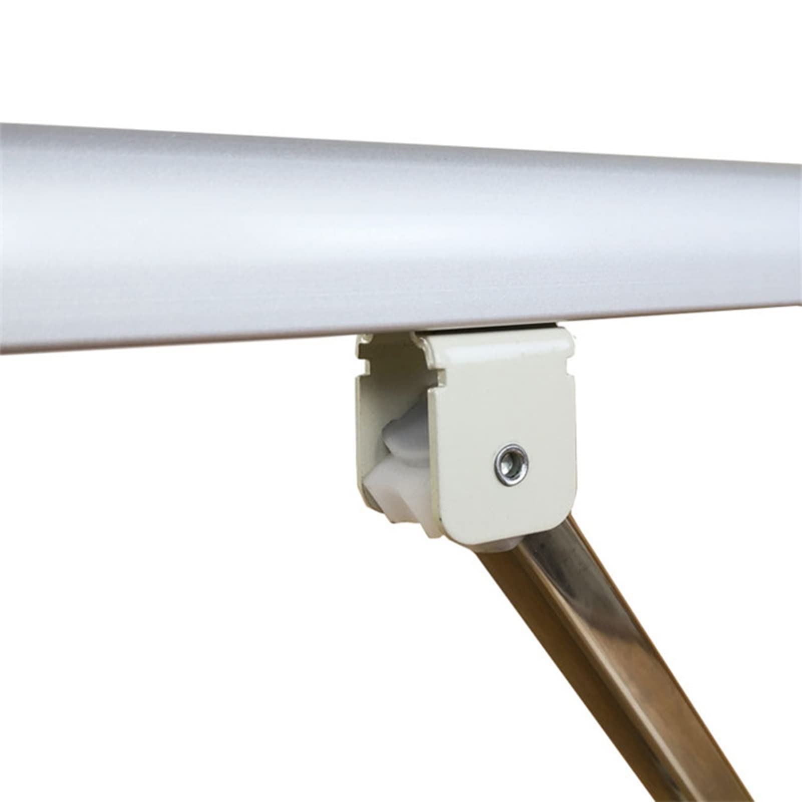Barandilla de cama plegable de metal con protector lateral de seguridad para adultos mayores, asa, con barra de parachoques de agarre, color plateado y blanco, 70 cm