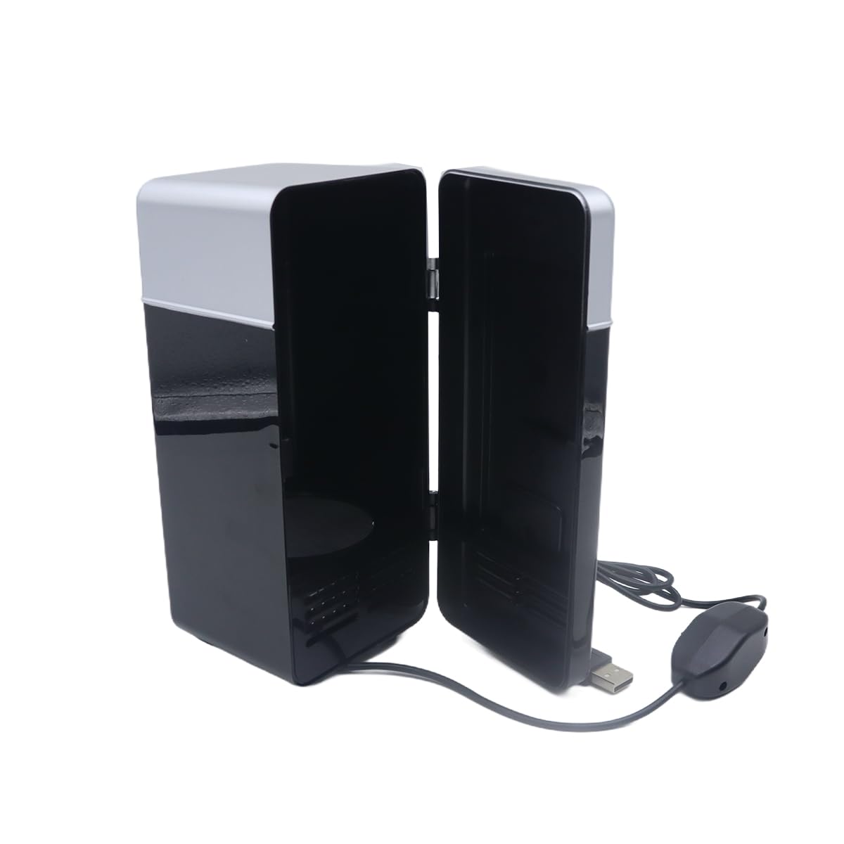 Ticha Mini frigorifero alimentato tramite USB, piccolo refrigeratore per bevande, per camera da letto, dormitorio, viaggio, dispositivo per la cura della pelle, nero