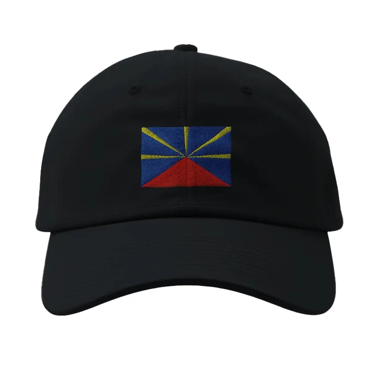 Casquette Drapeau de La Réunion Noir - Chapeau 974 Réunionnais