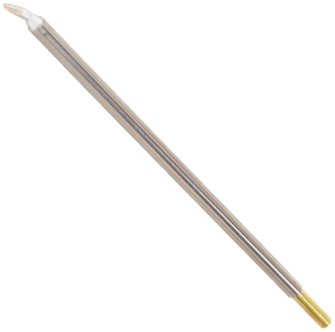 Metcal STTC-598 STTC Series Soldering Cartridge for Temperature Sensitive Applications, 575°F Maximum Tip Temperature, Chisel Bent 30°, 1.78mm Tip Size, 9.9mm Tip Length