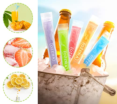 150 Pack Popsicle Bags, Ice Pop Bags For Kids Adults, Disposable Diy Popsicle Molds Bags With Silicone Funnel For Diy Healthy Snacks, Yogurt, Juice And Fruit Smoothies #TOP1