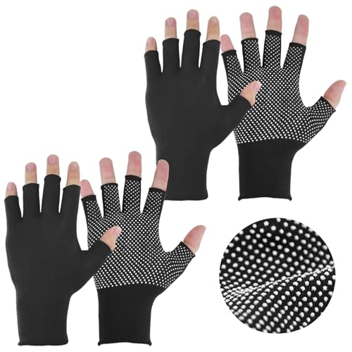 Fingerless Work Gloves - Black
