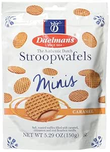 DAELMANS Stroopwafels, Dutch Waffles Soft Toasted, Caramel, Mini Size, Kosher Dairy, Authentic Made In Holland, 1 Pouch, 5.29 oz