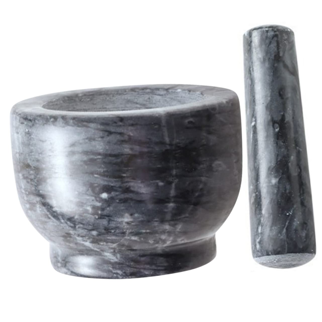 Marble Mortar and Pestle Set – 5-inch Garlic Masher Kitchen Tool for Crushing Herbs and Spices Sturdy Marble Material for Home Cooking