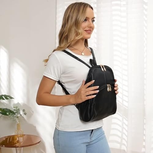 Nevenka 4345526840 Backpack Purse For Women Casual Shoulder Bag Pu Leather Zipper Closure Adjustable Strap thumb #1