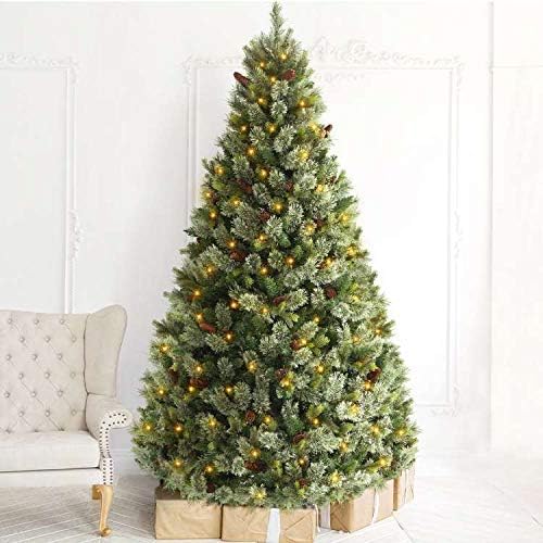 OasisCraft 7.5FT Pre-lit Christmas Tree - Carolina Pine Tree Artificial Christmas Tree, with 650 Warm Light(7.5FT)