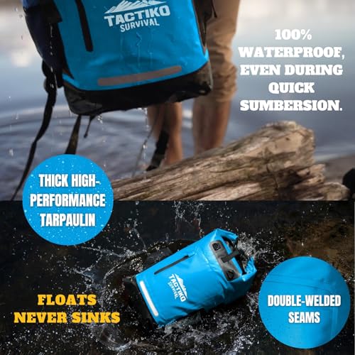 Tactiko Survival 35L Mochila Resistente 100% Impermeable, Bolsa Seca Roll Top miniatura 4
