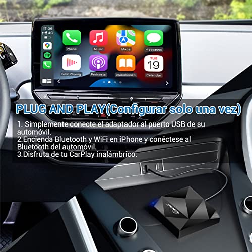 CarPlay inalámbrico para iPhone OTTOCAST: adaptador de coche para conectar sin cables 4