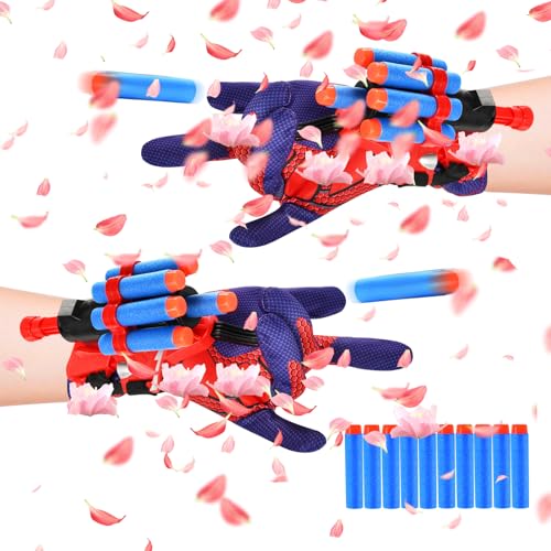 Niumowang 2 Set Launcher Handschuh, Held Launcher, Handgelenk Spielzeug Set, Cosplay Handschuh Lustiges Lernspielzeug für Kinder (A)