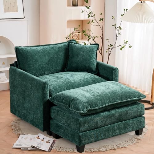 SoarFlash-Sectional Sofa-Chenille-Green