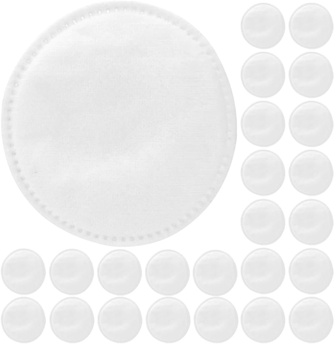 100Pcs Round Makeup Remover Pads for Daily Face Cleansing Travel
