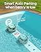 Cordless Robotic Pool Vacuum for Above Ground Pools with Self-Parking, 120-Min Runtime & 2.5h Fast Charging, Dual Filters & Powerful Suction, Ideal for Flat Above Pools up to 1076 sq.ft（Sage Green）