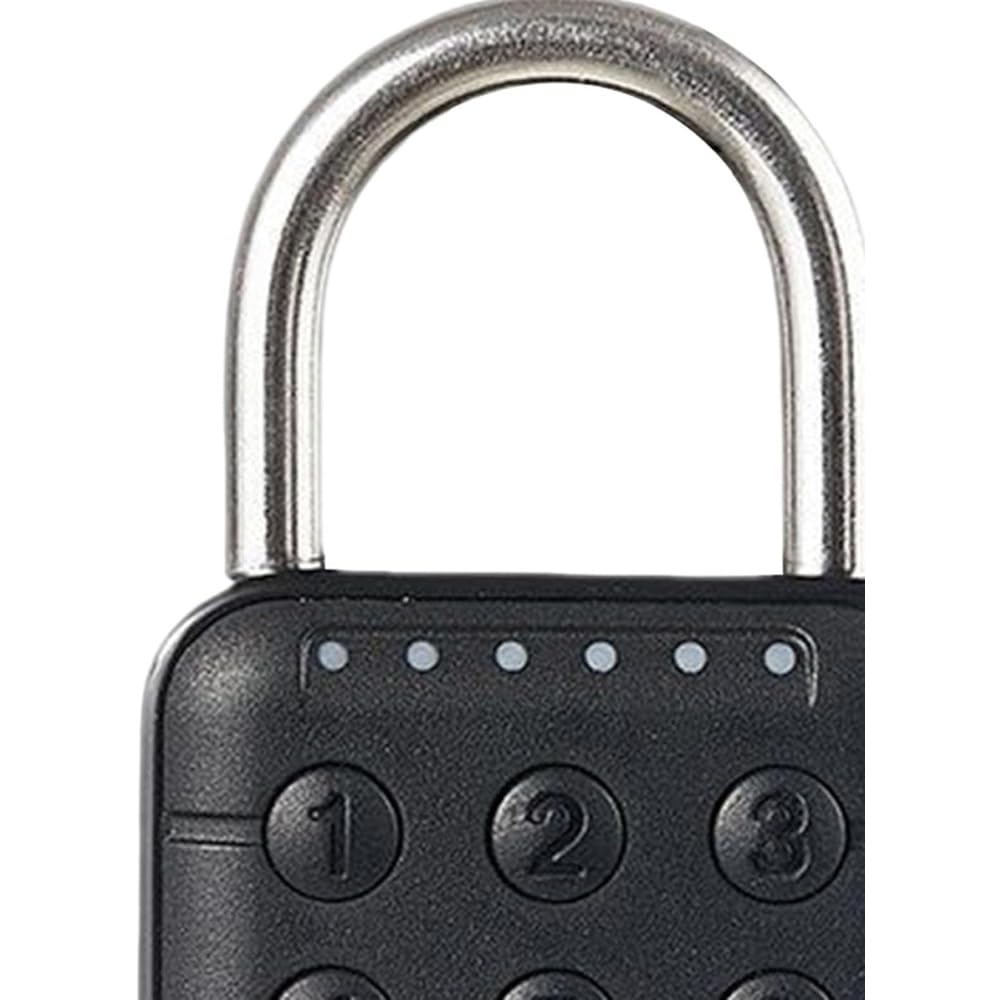 Lucchetto a combinazione con pulsante a pressione, 6 codici password, serratura digitale portatile resettabile, per armadietti, valigie, recinzioni, valigie