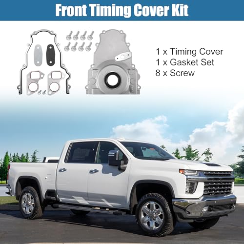 Image of X AUTOHAUX 1 Set LS Front Timing Cover with Gasket for LS2 LS3 Gen 4 LSx 4.8L 5.3L 6.0L 6.2L Engines No.12600326