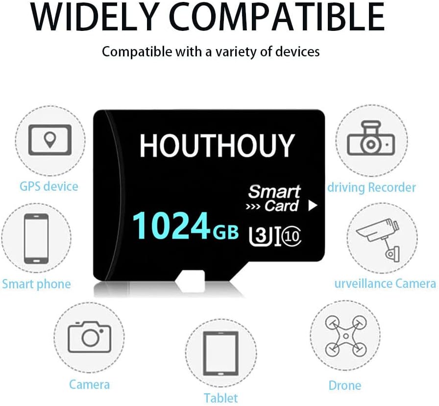 TF Card 1TB Memory Card 1024GB Class 10 High Speed TF