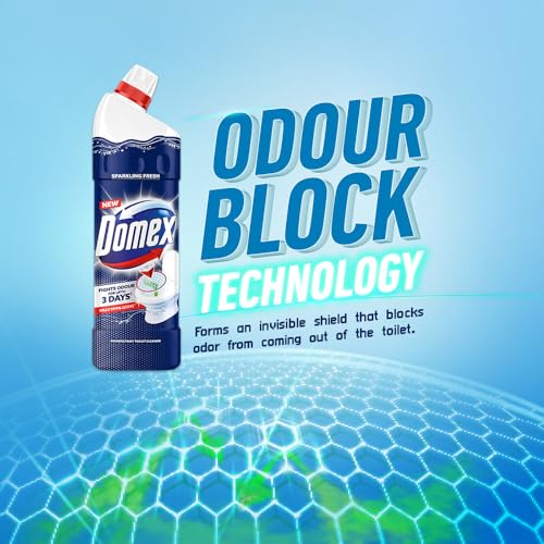 Domex Fresh Guard Disinfectant Toilet Cleaner Liquid|| Sparkling Fresh|| 1 L| Freshness for 100 Flushes - Image 7