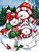 Staroar 5D Diamond Painting Kits for Adults Round with AB and Crystal Rhinestone Full Drill - Snowman Family 39x52CM Art Craft Diamond Art