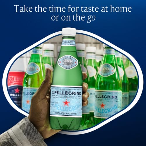 Image of S.Pellegrino Sparkling Natural Mineral Water, Plastic Bottles, 16.9 Fl Oz (Pack of 12) | Natural sparkling mineral water; 12 x 16.9 fl oz plastic bottles