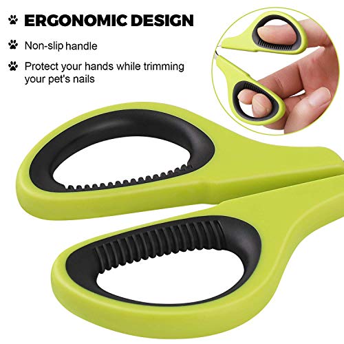 Jazzznap Cat Nail Clippers, Professional Claw Trimmer & Pet Nail Clippers For Cat, Puppies, Birds And Bunny Etc, Good Design With Non-Slip Handle #TOP2