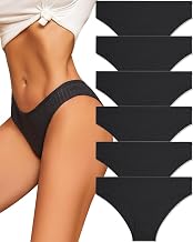 ALL OF ME Pack of 6 Women's Cotton Underwear Women's Briefs Cotton Women Briefs Soft Hipster Sexy Panties Underpants Women Underwear Soft Underwear Multipack S-3XL