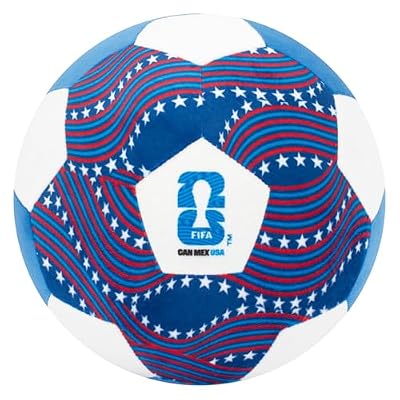 Jazwares FIFA World Cup 2026 USA 9-Inch Plush Soccer Ball - Soft, Collectible World CupTM Plush Toy - National Team Stars and Stripes Design - Ages 3+