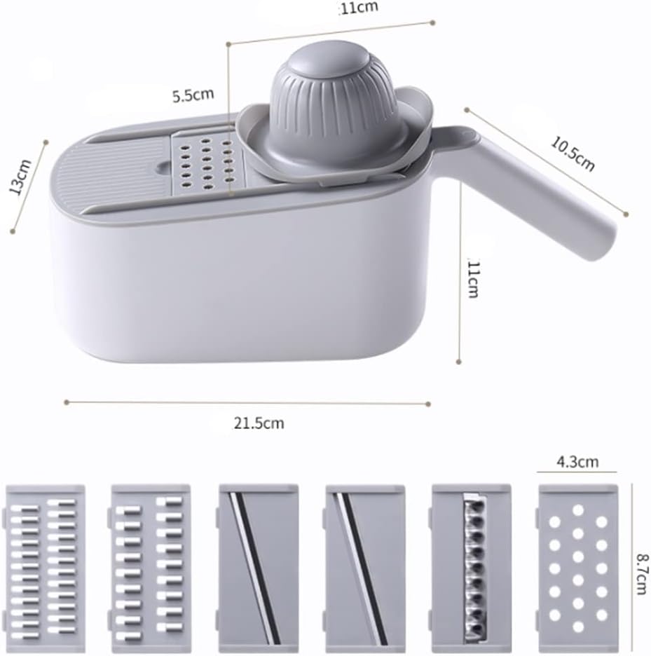 Multifunctional Vegetable Kitchen Tool Slicer Manual Cutter Professional Grater with Adjustable Blade(Blue)