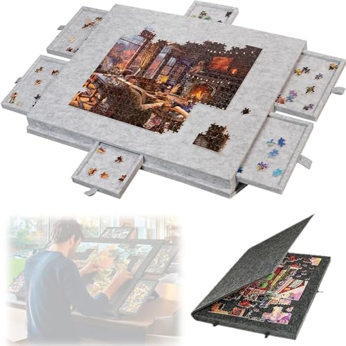 �܂肽���ݎ��`���g�p�Y���{�[�h�A2-in-1�f�U�C���̃X�^���h�J�o�[�t���A���l�����|�[�^�u���W�O�\�[�p�Y���e�[�u���i6�̈����o���t���j�A1500/1000�s�[�X�Ή��̌y�ʃt�F���g���[�o�b�O Silver Grey 1500pcs