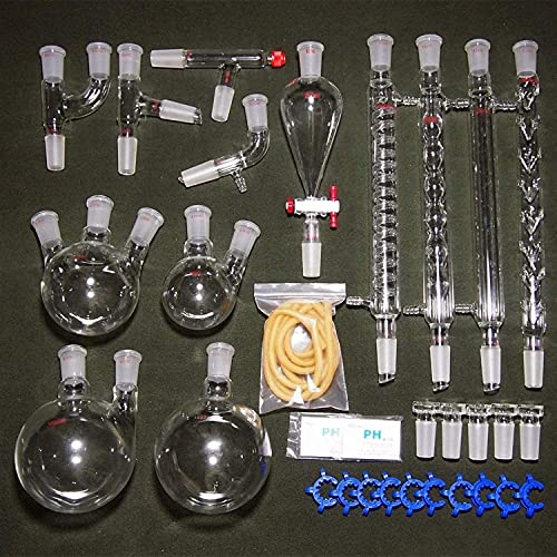 LSWY Equipo de vida Laboratorio Profesional Chemical Glass Glass Kit de instrumentos Ciencia Industrial Ciencia Esencial Aceite Alcohol Filtro Destilaci�n Dispositivo Purificaci�n Org�nica Suministros
