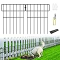 25 Panels No Dig Animal Barrier Fence – 17" H x 20.6 Ft L Rustproof Metal Garden Fence Border, Outdoor Dog & Rabbit Fence to Stop Digging Underneath, Small Pet Fencing for Yard, Lawn & Flower Beds