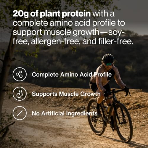 Image of Momentous Vegan Protein Powder, 20g Pea & Rice Blend Protein, Chocolate | Complete Amino Acid Profile to Support Lean Muscle Growth, NSF Certified for Sport, Non-GMO & Gluten-Free (22 Servings)