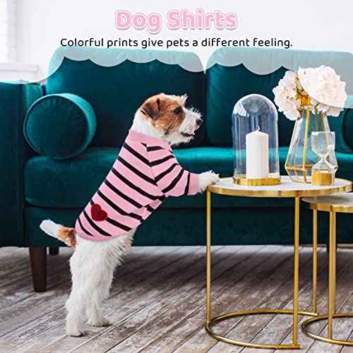 Preferhouse Pet Dog Striped T-Shirt Dogs Cats Cotton Vest Spring Summer Pet Apparel Tee Shirt Suitable For Small And Medium Large Pets French Bulldog Bichon #TOP1