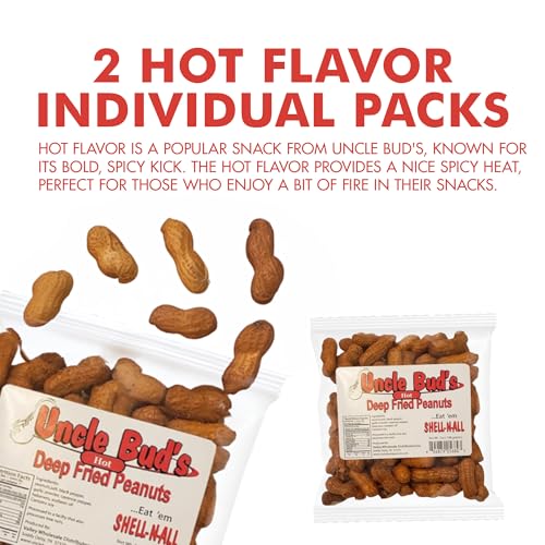 Image of Uncle Bud's Deep Fried Peanuts, Hot & Spicy - 2 Pack